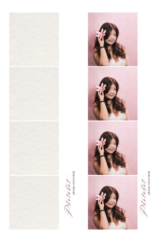 Dải ảnh Photobót nền hồng